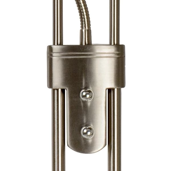 Lucide CHAMPION-LED - Floor reading lamp - Ø 30 cm - LED Dim. - 3000K - Satin Chrome - detail 1
